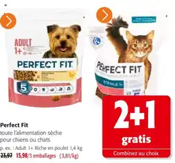 Colruyt Perfect Fit toute l'alimentation sèche pour chiens ou chats offre