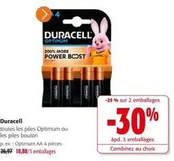 Colruyt Duracell piles Optimum offre