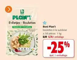 Colruyt Boni Plan't boulettes offre