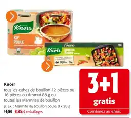 Colruyt Knorr cubes de bouillon offre