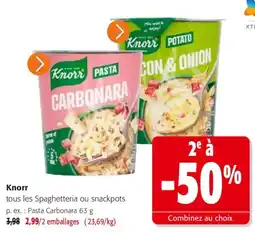 Colruyt Knorr Pasta Carbonara offre