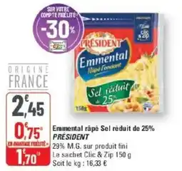 G20 PRÉSIDENT Emmental offre
