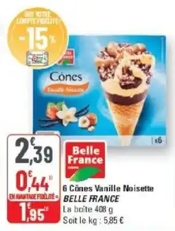 G20 Belle France Cônes Vanille Noisette offre