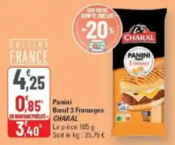 G20 CHARAL Panini Bœuf 3 Fromages offre