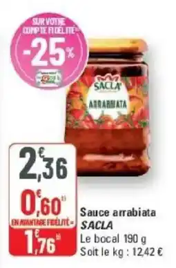 G20 SACLA Sauce arrabiata offre