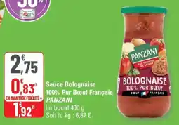 G20 PANZANI Sauce Bolognaise offre