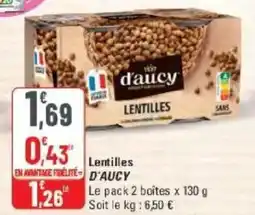 G20 D'AUCY Lentilles offre
