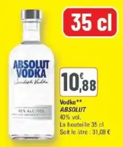G20 ABSOLUT VODKA offre