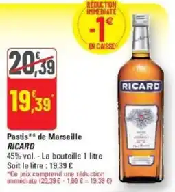 G20 RICARD Pastis** de Marseille offre