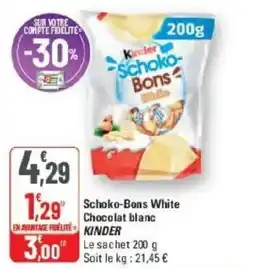 G20 Kinder Schoko-Bons White offre