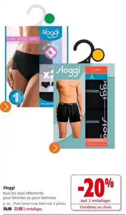 Colruyt Sloggi tous les sous-vêtements pour femmes ou pour hommes offre