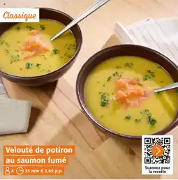Colruyt Classique Velouté de potiron au saumon fumé offre