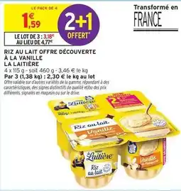 Intermarché Hyper La laitière - riz au lait offre découverte à la vanille offre
