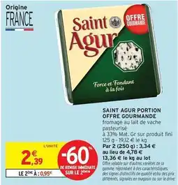 Intermarché Hyper Fini - saint agur portion offre