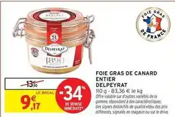 Intermarché Hyper Delpeyrat - foie gras de canard entier offre