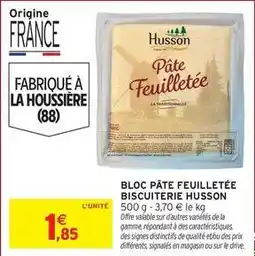 Intermarché Hyper Husson - bloc pâte feuilletée biscuiterie offre