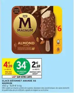 Intermarché Hyper Magnum - glace bâtonnet amande x6 offre