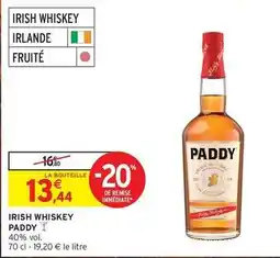 Intermarché Hyper Paddy - irish whiskey offre