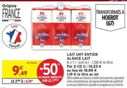 Intermarché Hyper Signal - lait uht entier offre