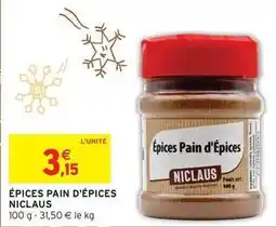 Intermarché Hyper Épices pain d'épices offre