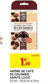Intermarché Hyper Sainte lucie - arome de café de colombie offre
