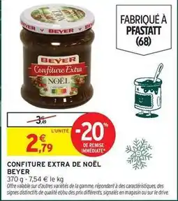 Intermarché Hyper Beyer - confiture extra de noel offre