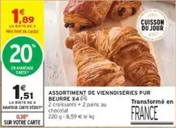 Intermarché Express Assortiment de viennoiseries pur beurre x4 offre