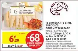 Intermarché Express Gourmet d'alsace - 15 croissants crus, surgelés offre