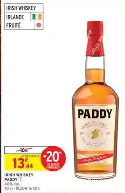 Intermarché Express Paddy - irish whiskey offre