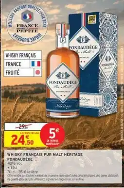 Intermarché Express Heritage - whisky français pur malt offre