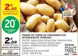 Intermarché Express Pomme de terre de consommation intermarché terroirs offre