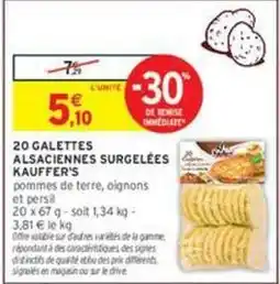 Intermarché Express Kauffer's - 20 galettes alsaciennes surgelées offre