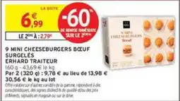 Intermarché Express Erhard - 9 mini cheeseburgers bœuf surgelés offre