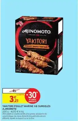Intermarché Express Ajinomoto - yakitor poulet marine x8 surgelés offre
