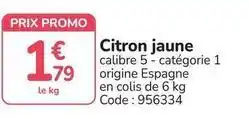 Promocash Promo - citron jaune offre