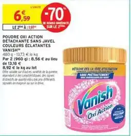 Intermarché Contact Vanish - poudre oxi action détachante sans javel couleurs éclatantes offre