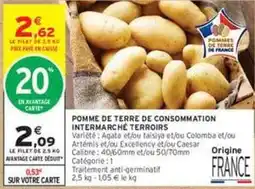 Intermarché Contact Pomme de terre de consommation intermarché terroirs offre
