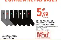 Intermarché Contact Gentleman farmer - lot de 7 paires de chaussettes homme offre