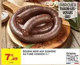 Intermarché Contact Boudin noir aux oignons au fumé vosges offre