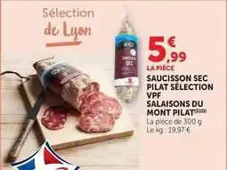 Maximarché Salaisons du mont pilat - saucisson sec pilat sélection vpf offre