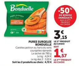 Maximarché Bonduelle - puree surgelee offre