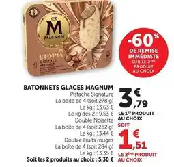 Maximarché Magnum - batonnets glaces offre