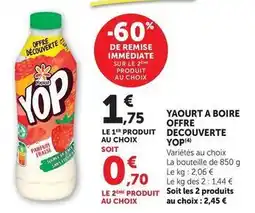 Maximarché Yoplait - yaourt a boire offre decouverte offre