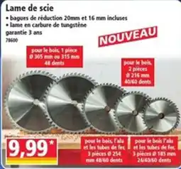 Norma Lame de scie offre