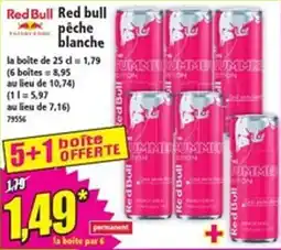 Norma Red Bull pêche blanche offre