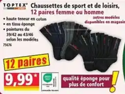 Norma TOPTEX Chaussettes de sport et de loisirs offre