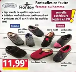 Norma Ronley Pantoufles en feutre offre