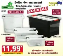 Norma TOPTEX Boîtes de rangement offre