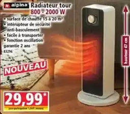 Norma alpina Radiateur tour offre