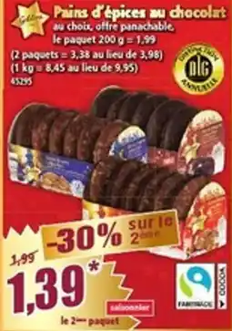 Norma Pains d'épices au chocolat offre